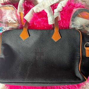 Black and Tan Women's Satchel Bag - Unbranded